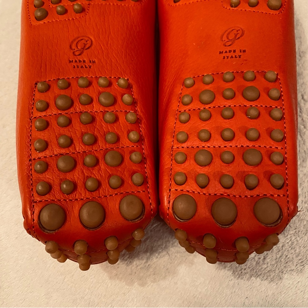M Gemi The Felize red pebbled leather flat driving shoe Sz 38.5 NWOT - Picture 3 of 13